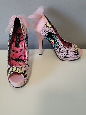 Iron Fist Grave Dancer Platform Heels, Size 5